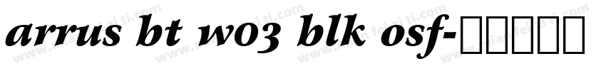 arrus bt w03 blk osf字体转换